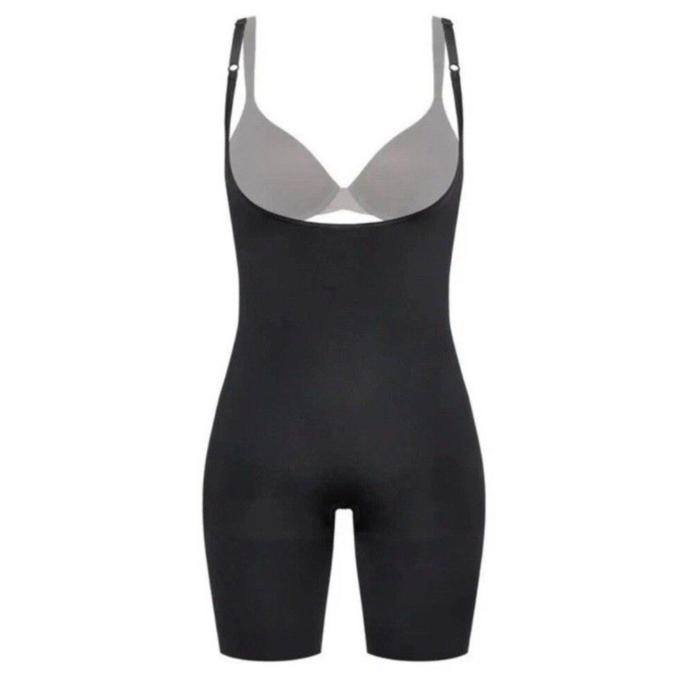 RED HOT by SPANX® Open-Bust Mid-Thigh BLACK FS5415 Size L NWT - Picture 3 of 7